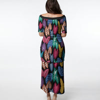Hawaii Colorful Tropical Leaves Puletasi LT01 - Polynesian Pride