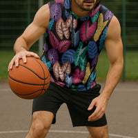 Hawaii Colorful Tropical Leaves Sleeveless Hoodie LT01 - Polynesian Pride