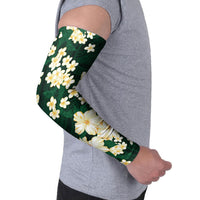 Hawaii Hibiscus Plumeria Green Arm Sleeves Polynesian Pattern LT01 - Polynesian Pride