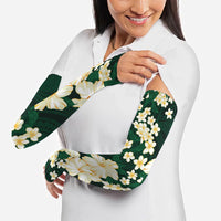 Hawaii Hibiscus Plumeria Green Arm Sleeves Polynesian Pattern LT01 - Polynesian Pride