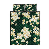 Hawaii Hibiscus Plumeria Green Quilt Bed Set Polynesian Pattern LT01 - Polynesian Pride