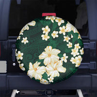 Hawaii Hibiscus Plumeria Green Spare Tire Cover Polynesian Pattern