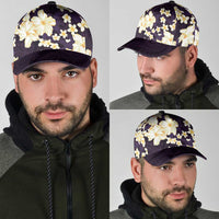 Hawaii Hibiscus Plumeria Purple Classic Cap Polynesian Pattern