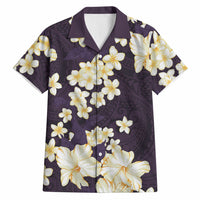 Hawaii Hibiscus Plumeria Purple Hawaiian Shirt Polynesian Pattern LT01 Purple - Polynesian Pride