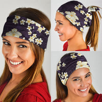 Hawaii Hibiscus Plumeria Purple Neck Gaiter Polynesian Pattern