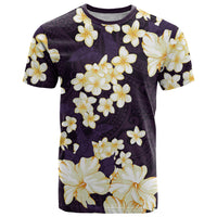 Hawaii Hibiscus Plumeria Purple T Shirt Polynesian Pattern LT01 Purple - Polynesian Pride