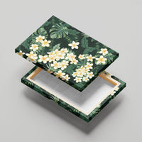 Hawaii Plumeria Tropical Leaves Canvas Wall Art Monstera Calathea Palm Fronds