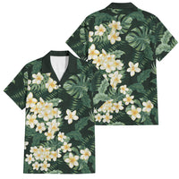 Hawaii Plumeria Tropical Leaves Family Matching Tank Maxi Dress and Hawaiian Shirt Monstera Calathea Palm Fronds