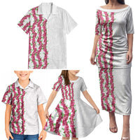 Hawaii Aalii Lei Family Matching Puletasi and Hawaiian Shirt Aalii Ku Makani