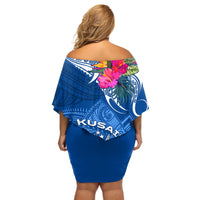 Kosrae Constitution Day Off Shoulder Short Dress Kusaie Special Style LT01 - Polynesian Pride