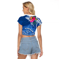 Kosrae Constitution Day Raglan Cropped T Shirt Kusaie Special Style LT01 - Polynesian Pride