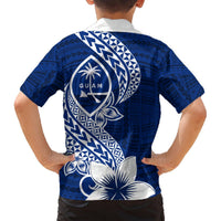 Hafa Adai Guam Hawaiian Shirt Polynesian Floral Blue Pattern LT01 - Polynesian Pride