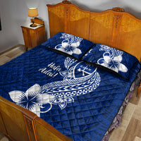 Hafa Adai Guam Quilt Bed Set Polynesian Floral Blue Pattern LT01 - Polynesian Pride