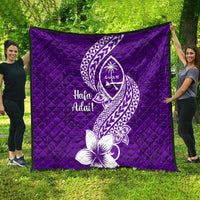 Hafa Adai Guam Quilt Polynesian Floral Purple Pattern LT01 - Polynesian Pride