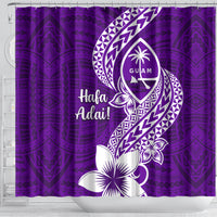Hafa Adai Guam Shower Curtain Polynesian Floral Purple Pattern LT01 - Polynesian Pride