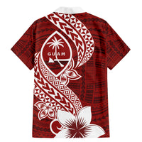 Hafa Adai Guam Family Matching Mermaid Dress and Hawaiian Shirt Polynesian Floral Red Pattern LT01 - Polynesian Pride