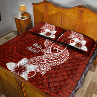Hafa Adai Guam Quilt Bed Set Polynesian Floral Red Pattern LT01 - Polynesian Pride