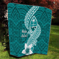 Hafa Adai Guam Quilt Polynesian Floral Teal Pattern LT01 - Polynesian Pride