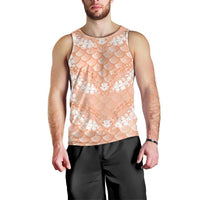 Apricot Mermaid Puakenikeni Maile Lei Men Tank Top LT01 - Polynesian Pride