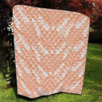 Apricot Mermaid Puakenikeni Maile Lei Quilt