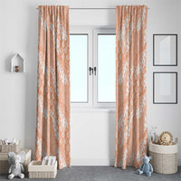 Apricot Mermaid Puakenikeni Maile Lei Window Curtain