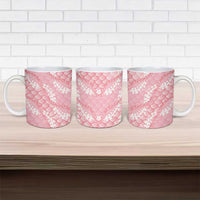 Soft Pink Mermaid Puakenikeni Maile Lei Ceramic Mug LT01 - Polynesian Pride