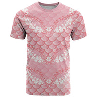 Soft Pink Mermaid Puakenikeni Maile Lei T Shirt