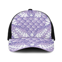 Lilac Mermaid Puakenikeni Maile Lei Baseball Net Cap