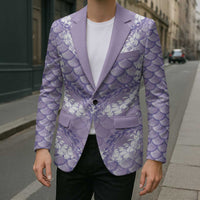 Lilac Mermaid Puakenikeni Maile Lei Blazer LT01 - Polynesian Pride