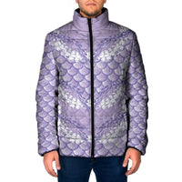 Lilac Mermaid Puakenikeni Maile Lei Padded Jacket LT01 Men Purple - Polynesian Pride