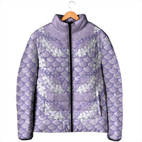 Lilac Mermaid Puakenikeni Maile Lei Padded Jacket LT01 - Polynesian Pride