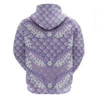Lilac Mermaid Puakenikeni Maile Lei Zip Hoodie