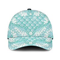 Light Turquoise Mermaid Puakenikeni Maile Lei Classic Cap
