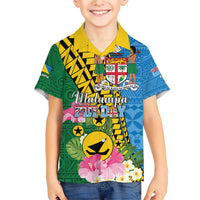 Personalised Malampa Fiji Day Family Matching Short Sleeve Bodycon Dress and Hawaiian Shirt Tropical Tapa Pattern LT01 Son's Shirt Art - Polynesian Pride