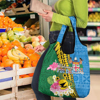 Malampa Fiji Day Grocery Bag Tropical Tapa Pattern