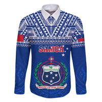 samoa-rugby-family-matching-off-shoulder-long-sleeve-dress-and-hawaiian-shirt-manu-samoa-polynesian-tatoo-pattern