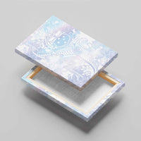 Samoa White Sunday Canvas Wall Art Sweet Pastel Plumeria Floral