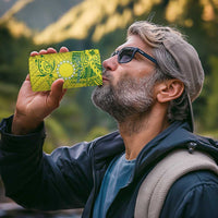 Kia Orana Cook Islands 4 in 1 Can Cooler Tumbler Turtle Yellow Green Polynesian Pattern