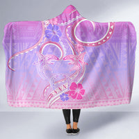 Polynesian Shark Valentine Hooded Blanket Sweet Unique Version