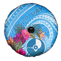 Yap Day Spare Tire Cover Nam nu Waqab Tropical Flower