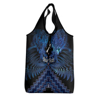 Personalised Aotearoa Matariki Grocery Bag Blue Fern Maori Poutama