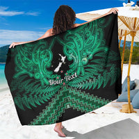 Personalised Aotearoa Matariki Sarong Green Fern Maori Poutama