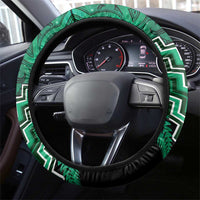 Aotearoa Matariki Steering Wheel Cover Green Fern Maori Poutama