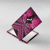 Personalised Aotearoa Matariki Canvas Wall Art Pink Fern Maori Poutama