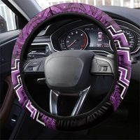Aotearoa Matariki Steering Wheel Cover Purple Fern Maori Poutama