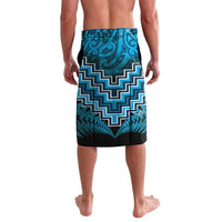 Personalised Aotearoa Matariki Lavalava Turquoise Fern Maori Poutama