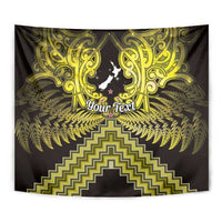 Personalised Aotearoa Matariki Tapestry Yellow Fern Maori Poutama