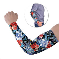 Hawaii Tropicana Blue Pattern Arm Sleeves - Polynesian Pride