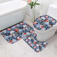 Hawaii Tropicana Blue Pattern Bathroom Set - Polynesian Pride