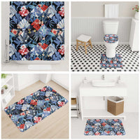 Hawaii Tropicana Blue Pattern Bathroom Set - Polynesian Pride